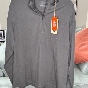 Pullover jacket quarter zip steel gray, active puremeso by the normal brand